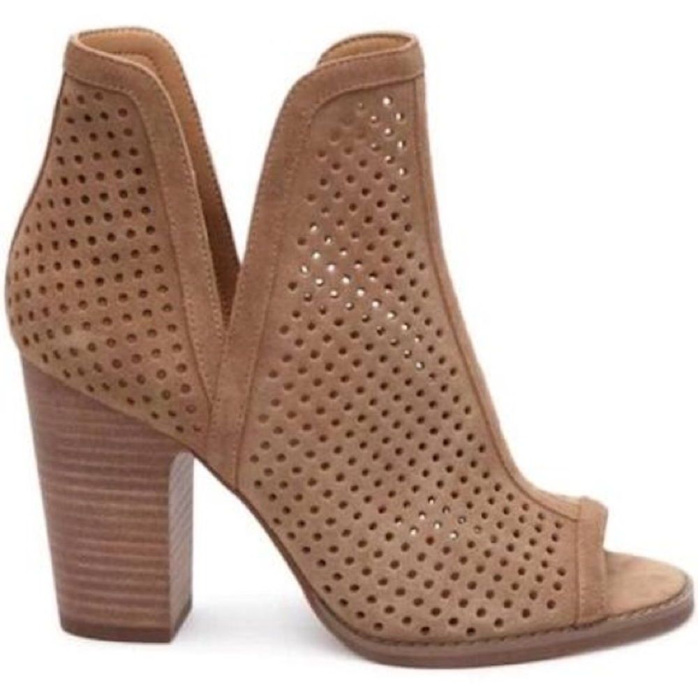 Lucky Brand leather suede heeled booties LP Larise size 10